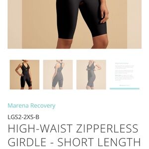 Black High-Waist Zipperless Girdle Shorts